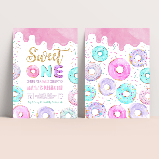 Editable Sweet One Birthday Package D001