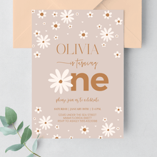  Editable Daisy First Birthday Invitation D101