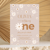 Editable Daisy First Birthday Invitation D101