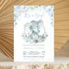 Editable It's a Boy Elephant Baby Shower Invitation E101