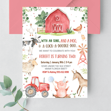  Editable Farm Birthday Invitation F101