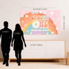 Editable Groovy ONE Birthday Backdrop G101