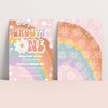 Editable Groovy ONE birthday invitation G101