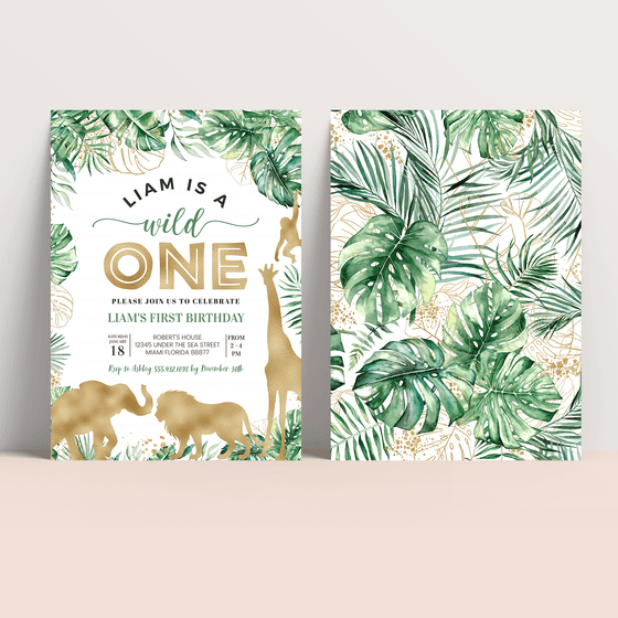 Editable Wild One Birthday Invitation J01