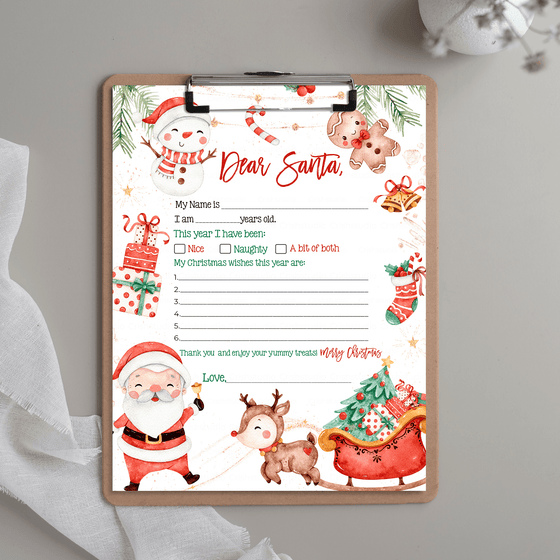 Letter To Santa Printable Easy To Print LTS01