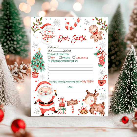 Letter To Santa Printable Easy To Print LTS09