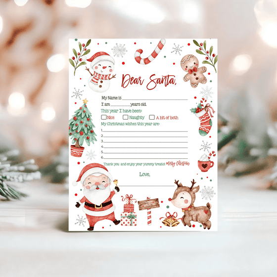 Letter To Santa Printable Easy To Print LTS09