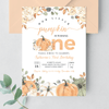 Editable Our Little Pumpkin Birthday Invitation PB001