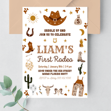  Editable My First Rodeo Invitation R001