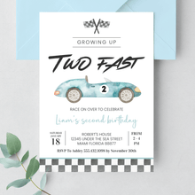  Editable TWO Fast Birthday Invitation Race Car Invitation R101