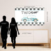 Editable Two Fast Birthday Backdrop R102