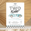 Editable TWO Fast Birthday Invitation Race Car R102