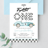 Editable Fast ONE Birthday Invitation R202