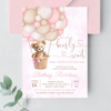 Editable We Can Bearly Wait Baby Shower Invitation T102