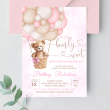  Editable We Can Bearly Wait Baby Shower Invitation T102