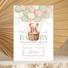 Editable We Can Bearly Wait Baby Shower Invitation T501
