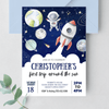 Editable First Trip Around the Sun Outer Space Invitation TA01