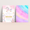 Editable Unicorn Birthday Invitation UN101