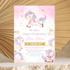 Editable Unicorn Birthday Invitation UN101