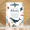 Editable Under The Sea 1st Birthday Invitation US01