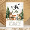 Editable Wild One Invitation W301