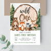 Editable Wild One Invitation W401