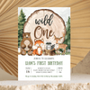 Editable Wild One Invitation W401