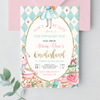 Editable Alice In Onederland Invitation A101