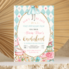 Editable Alice In Onederland Invitation A101