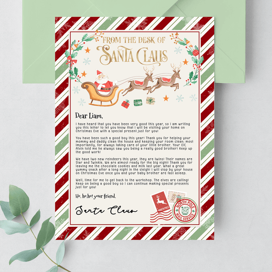 Editable Letter From Santa SL101