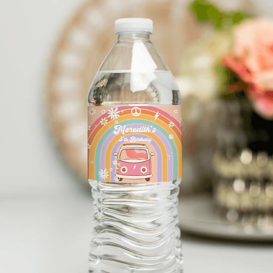 EDITABLE Five Is A Vibe Birthday Water Bottle Labels G205