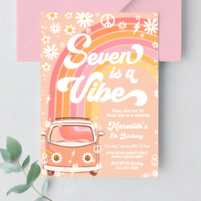 Editable Seven Is A Vibe Birthday Invitation G307