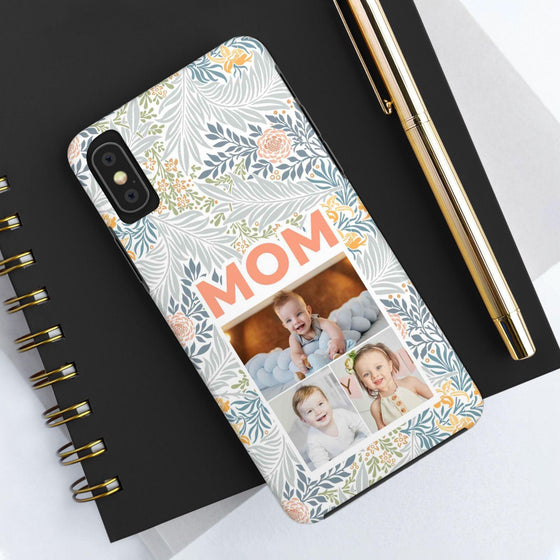 Custom Photo Collage iPhone Case for Mom - Floral Design - PC001