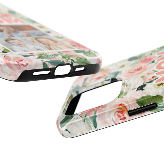 Floral Mom Phone Case with Custom Photo Slots - Perfect Gift for Mother's Day - PC023