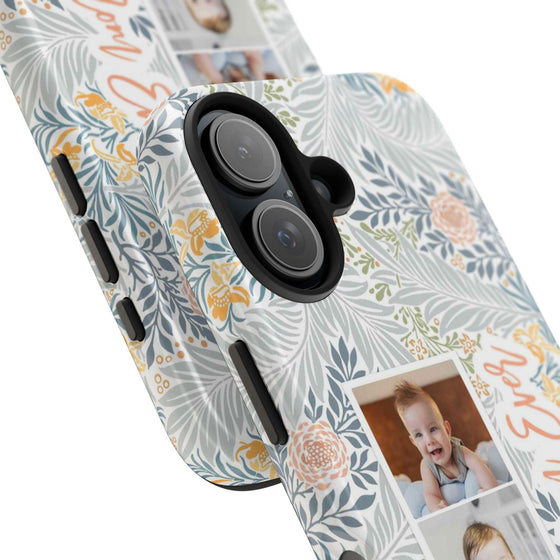 Personalized Tough Phone Case - Best Mom Ever with Floral Design - PC002