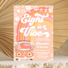 Editable Eight Is A Vibe Birthday Invitation G308
