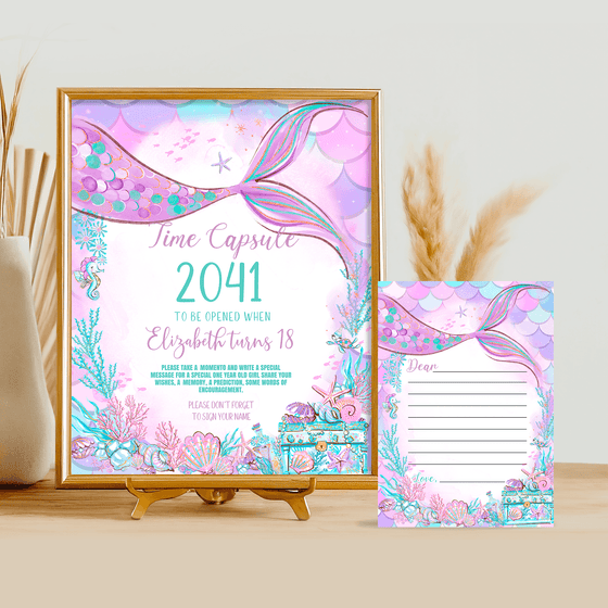 Editable Oneder The Sea Birthday Time Capsule M301