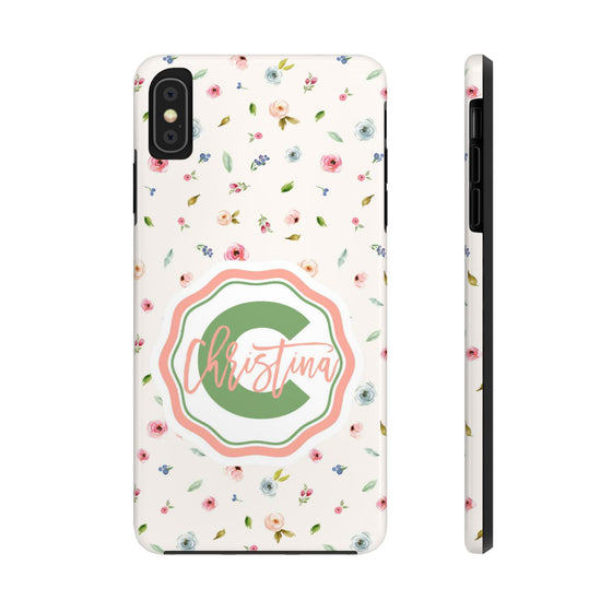 Personalized Floral Tough Phone Case for Women | Durable & Stylish Protection - PC029