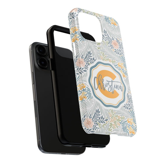 Custom Monogram Phone Cases With Floral Design - PC003