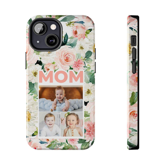 Floral Mom Phone Case with Custom Photo Slots - Perfect Gift for Mother's Day - PC023