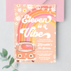 Editable Eleven Is A Vibe Birthday Invitation G311