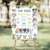 Editable Party Animals Birthday Monthly Photo Collage Poster S105