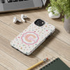 Personalized Floral Tough Phone Case - Custom Name Design - PC030