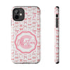 Personalized Tough Phone Case with Pink Bow Design - PC017