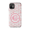 Personalized Tough Phone Case with Pink Bow Design - PC017