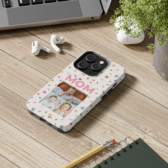 Floral Mom Photo Tough Phone Case - Durable Protection for Loving Mothers - PC027