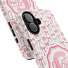Personalized Tough Phone Case with Pink Bow Design - PC017