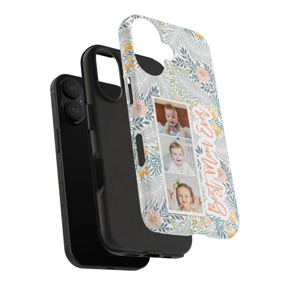 Personalized Tough Phone Case - Best Mom Ever with Floral Design - PC002