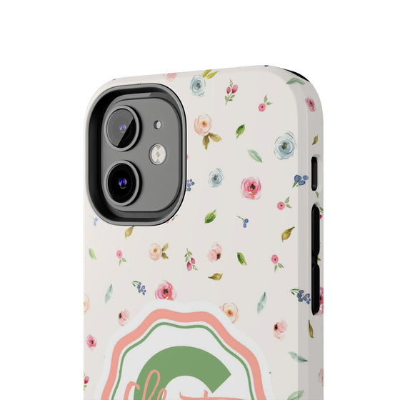 Personalized Floral Tough Phone Case for Women | Durable & Stylish Protection - PC029