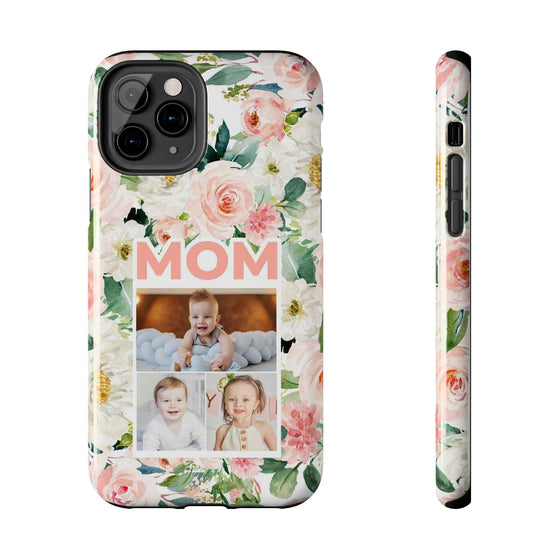 Floral Mom Phone Case with Custom Photo Slots - Perfect Gift for Mother's Day - PC023